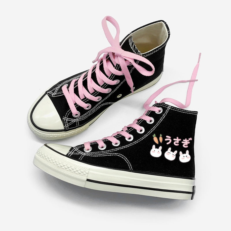 Black Usagi High Tops by Kore Kawaii