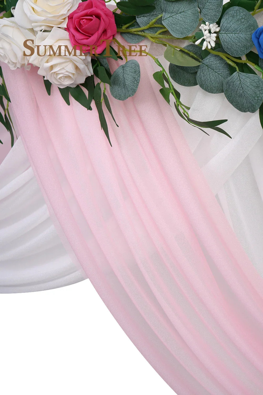 10 Meters Wedding Arch Drape Fabric Sheer Chiffon Tulle Curtain by FLIPSTYLEZLLC