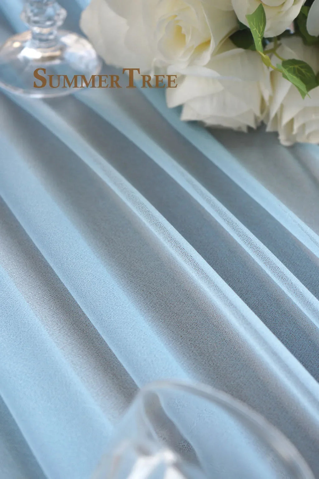 10 Meters Wedding Arch Drape Fabric Sheer Chiffon Tulle Curtain by FLIPSTYLEZLLC
