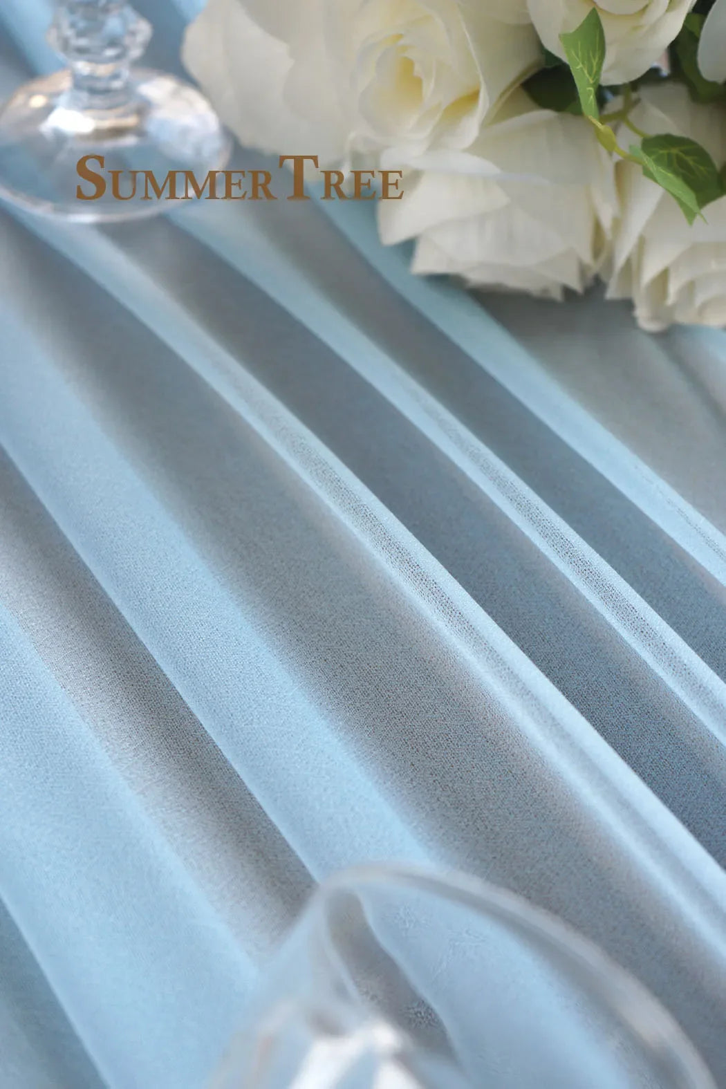 10 Meters Wedding Arch Drape Fabric Sheer Chiffon Tulle Curtain by FLIPSTYLEZLLC