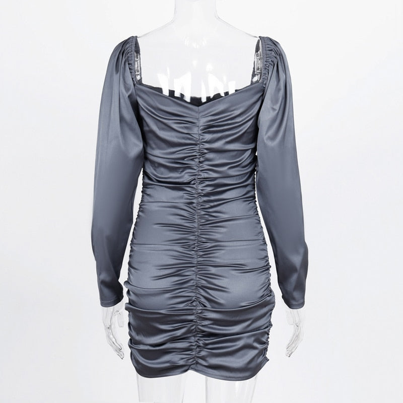 Off Shoulder Long Sleeve Elegant Lady Mini Dress Bodycon Birthday Sexy Clothes by nowadaysfashion