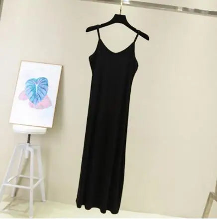 Spring Summer 2026 Woman Tank Dress Casual Modal Sexy Camisole Elastic Female Home Beach Dresses O-Neck Camis Sexy Dress by Urban Fashion Icon