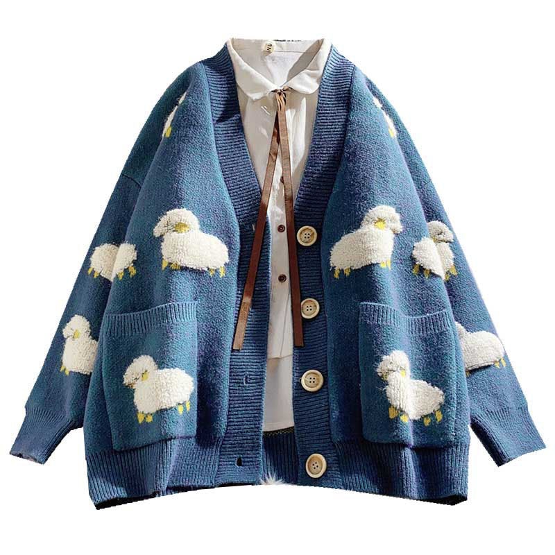 Casual Sheep Cardigan Sweater by Kore Kawaii