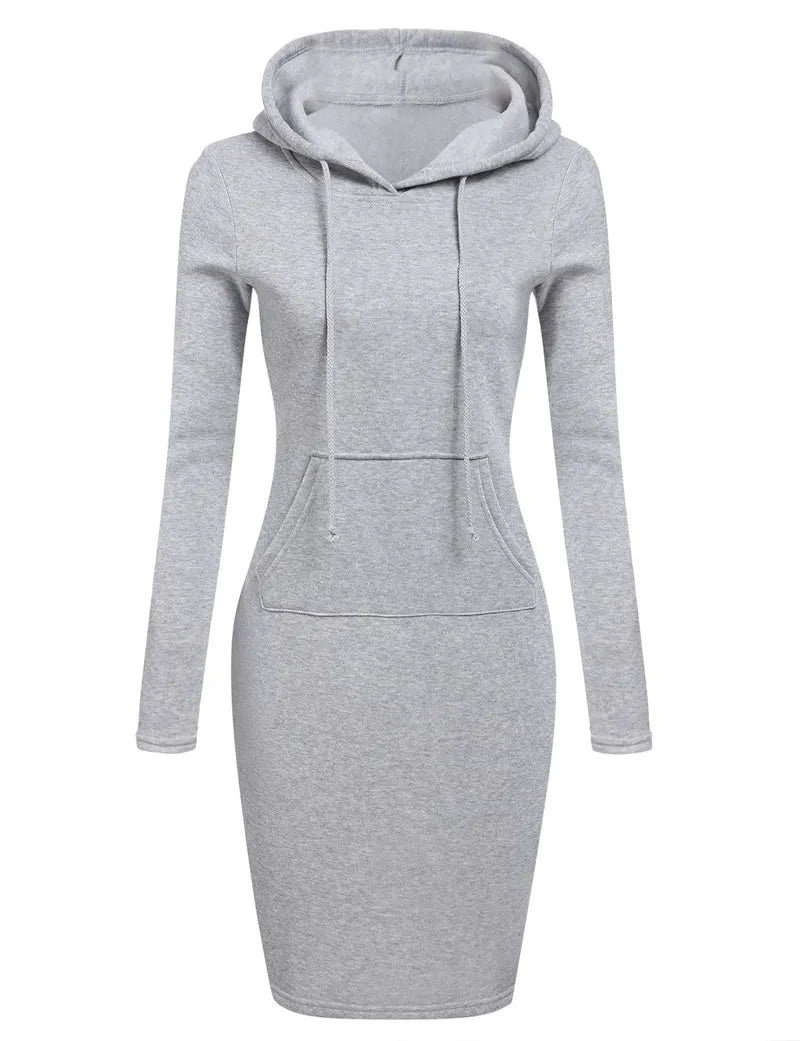 Ladies Dress Autumn Women Hooded Dresses Hoodies Women Sweatshirts Women Hoodies Dress Tops Ladies Clothing by Urban Fashion Icon