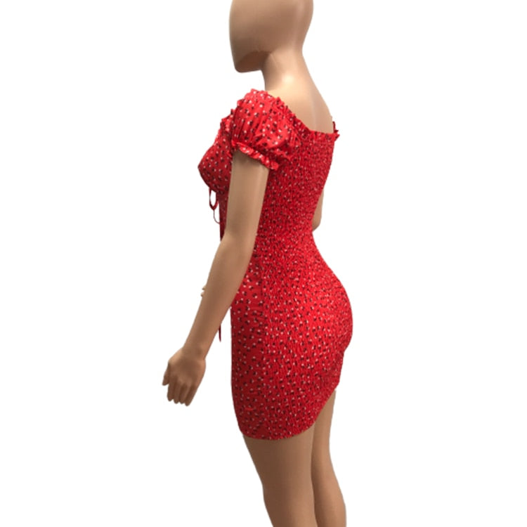 Women Floral Wrap Dress Off Shoulder Tie Up Front Ruffle Mini Dress Summer Office Lady Slash Neck Printed Pencil Dress by nowadaysfashion