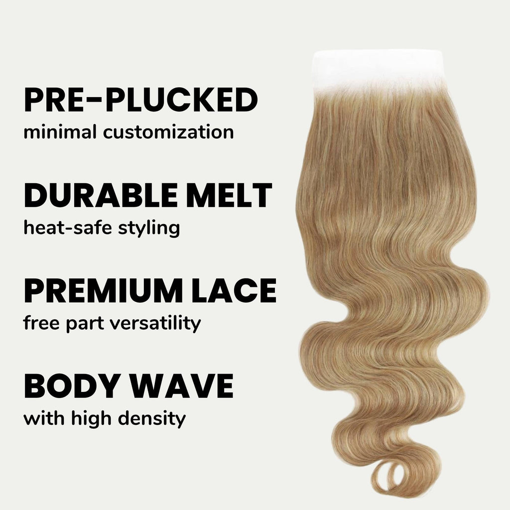 Honey Blonde Body Wave 5x5 HD Lace Human Hair Closure by Private Label