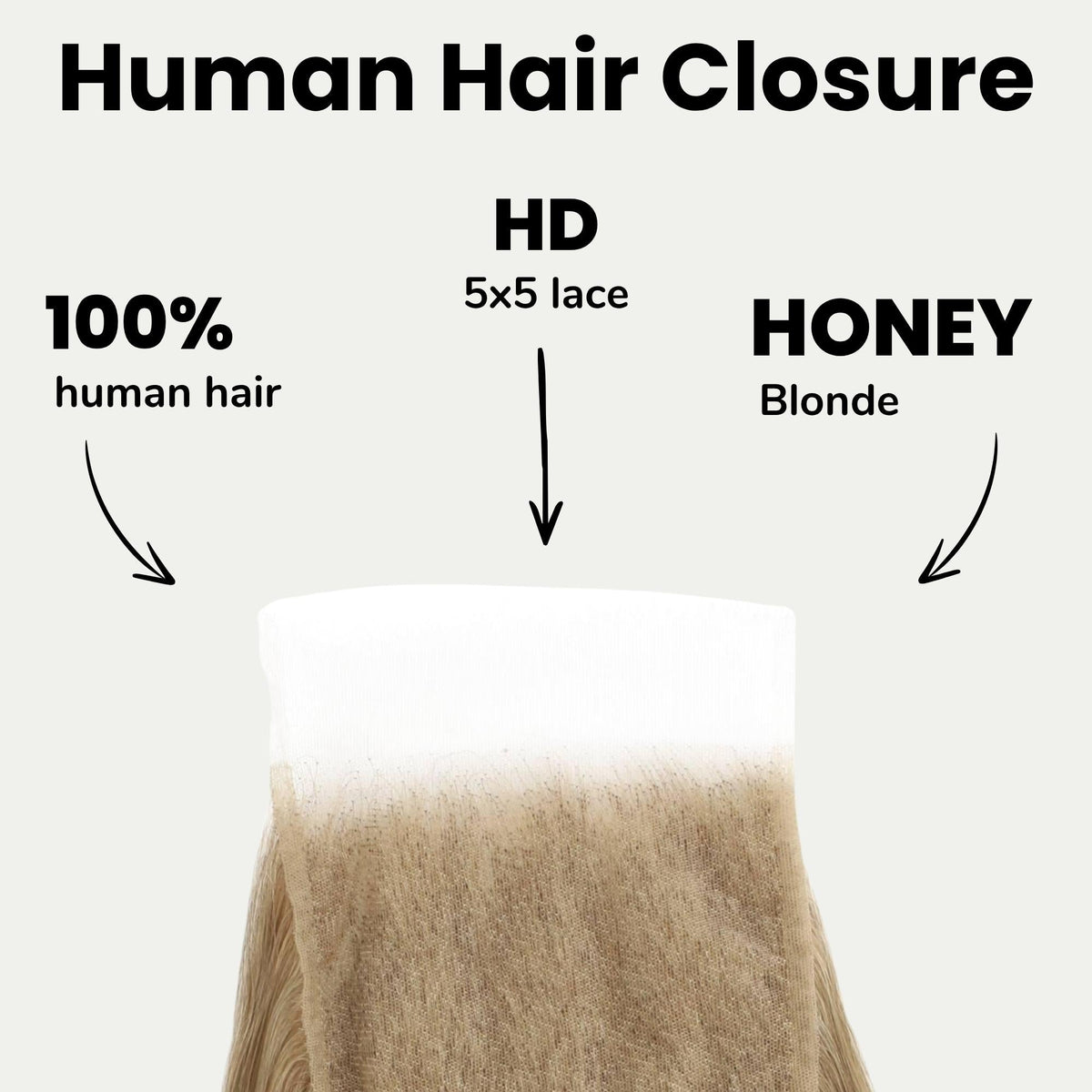 Honey Blonde Body Wave 5x5 HD Lace Human Hair Closure by Private Label