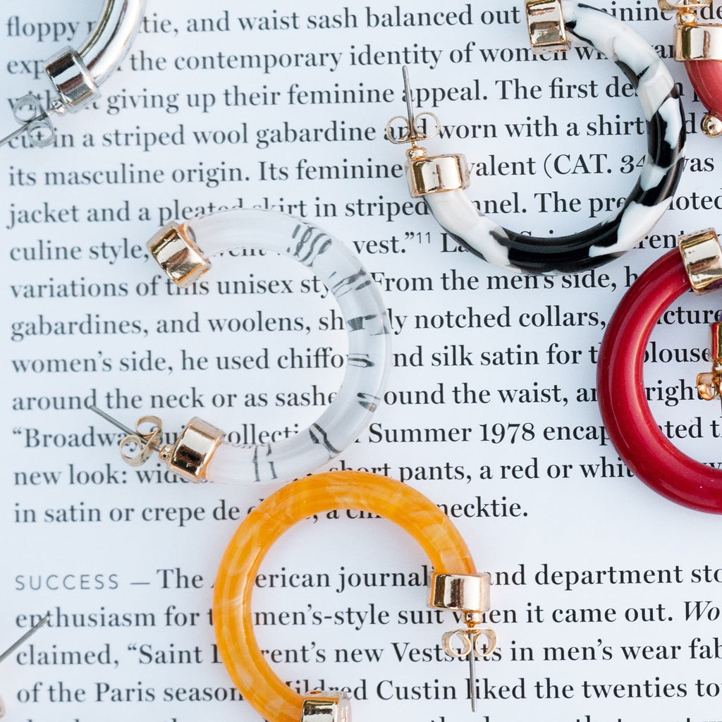 Clear Mini Hoop Earrings by hoohoops
