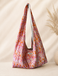 Sunset Bloom Handmade Slouchy Hobo Bag – Boho Floral Tote by Macee Rose Trading Company