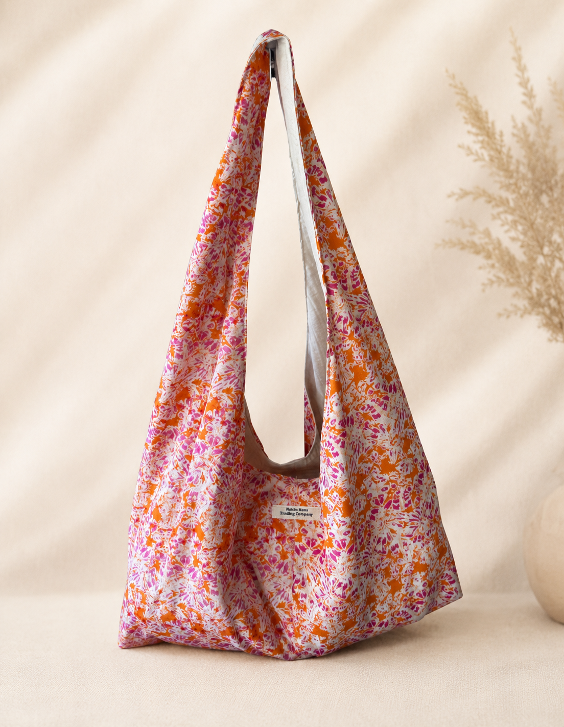 Sunset Bloom Handmade Slouchy Hobo Bag – Boho Floral Tote by Macee Rose Trading Company