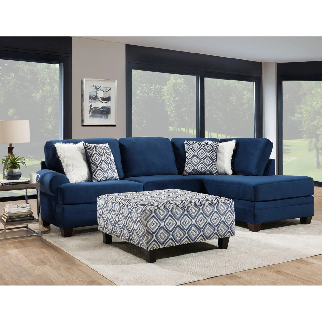 Groovy - Navy - 2pc Sectional Collection by Unique Piece Furniture