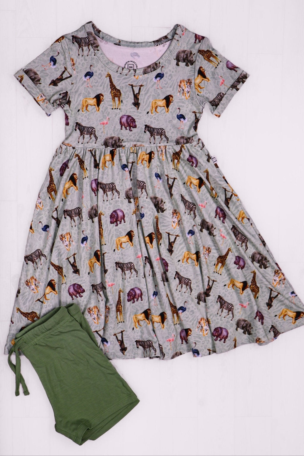 Short Sleeve Dress & Short Set by Minikin Mischief Clothing Co.