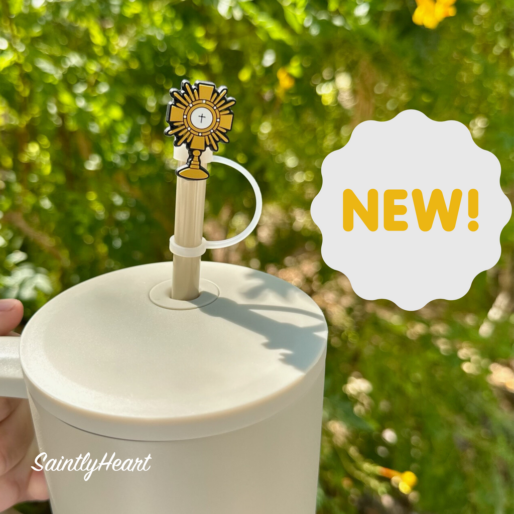 Catholic Straw Toppers: Adoration (a 2 pack!) by Saintly Heart