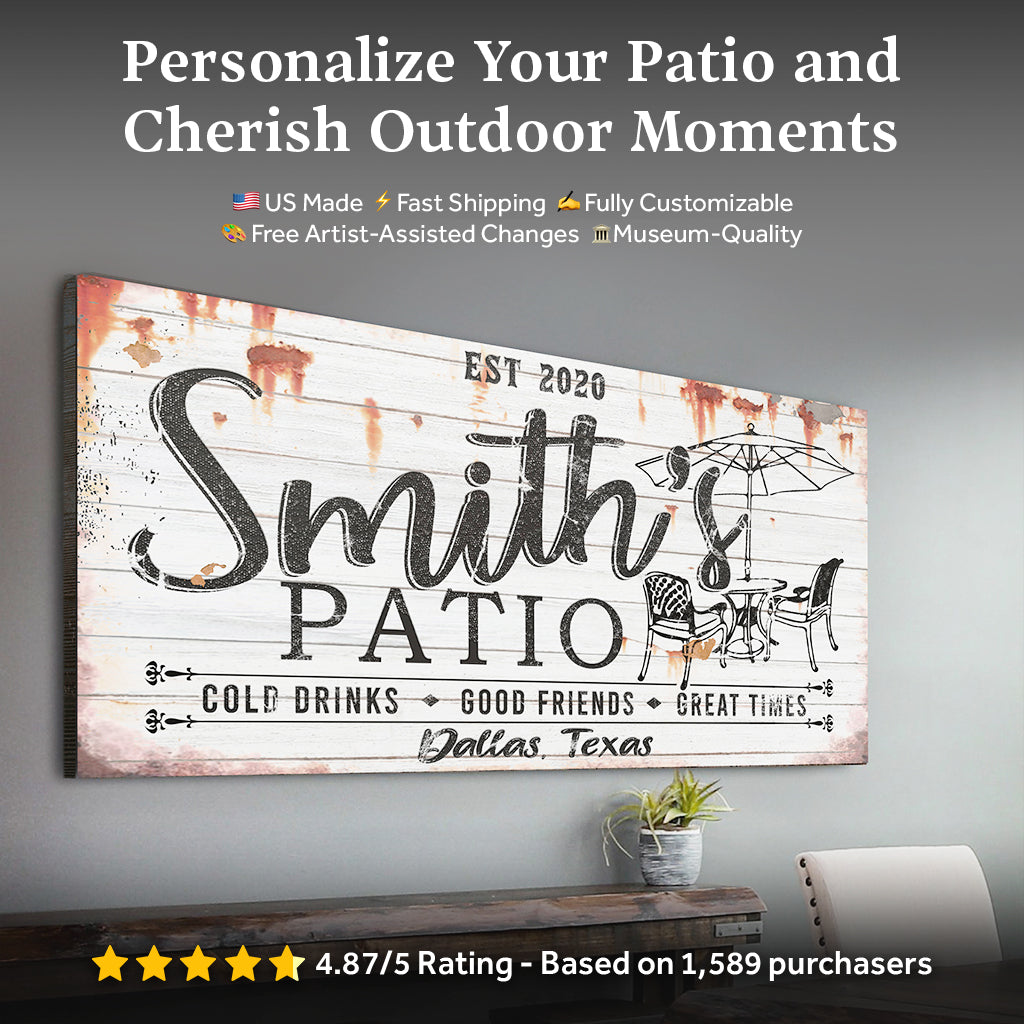 Family Patio Sign by Tailored Canvases