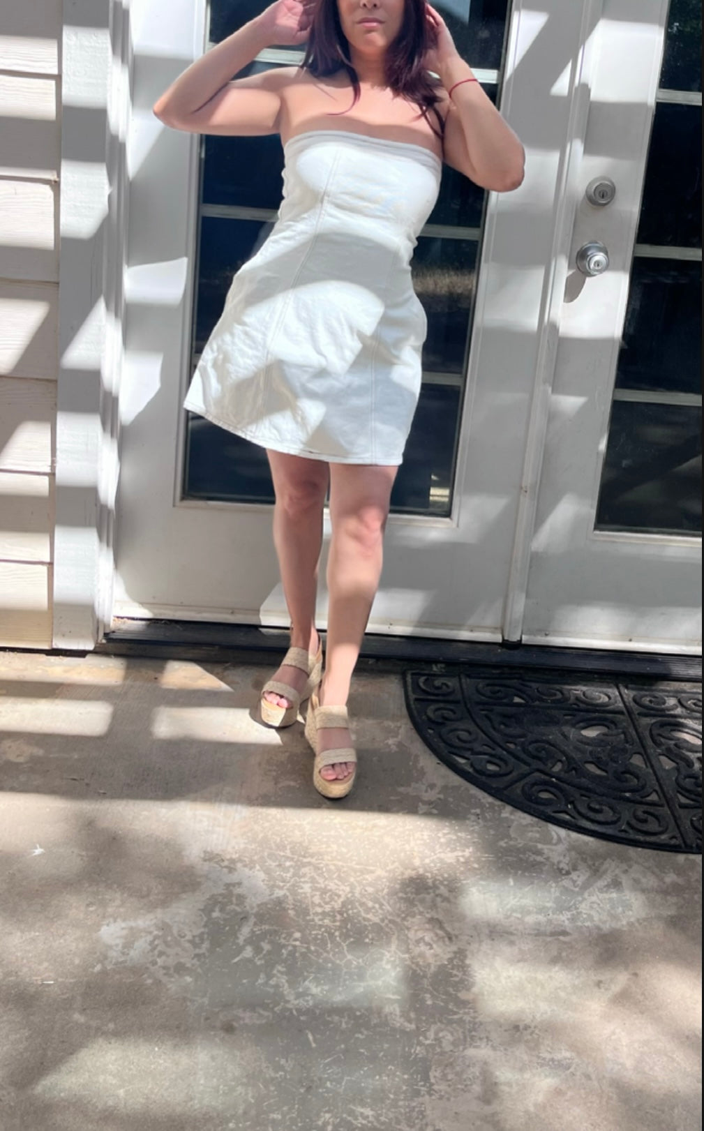 DENIM WHITE MINI DRESS by N&C Boutique
