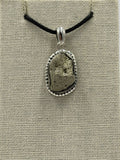 Sterling Silver Bezeled Raw Pyrite Pendant by Sacred Crystals