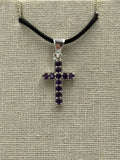 Sterling Silver Amethyst Cross Pendant by Sacred Crystals