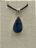 Sterling Silver Teardrop Labradorite Pendant by Sacred Crystals