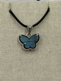 Sterling Silver Butterfly Labradorite Pendant by Sacred Crystals