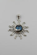 Sterling Silver Sun & Moon Labradorite Pendant by Sacred Crystals