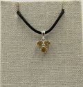 Sterling Silver Triple Round Citrine Pendant by Sacred Crystals
