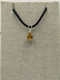 Sterling Silver Teardrop Citrine Pendant by Sacred Crystals