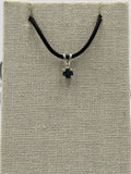 Sterling Silver Round London Blue Topaz Pendant by Sacred Crystals