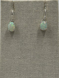 Sterling Silver Oval Ethiopian Opal Dangle Earrings Size 3 by Sacred Crystals
