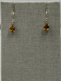 Sterling Silver Oval Citrine Dangle Earrings Size 1 by Sacred Crystals