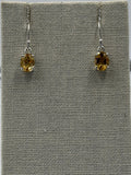 Sterling Silver Oval Citrine Dangle Earrings Size 2 by Sacred Crystals