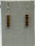 Sterling Silver Bar Citrine Dangle Earrings by Sacred Crystals