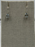 Sterling Silver Oval Aquamarine Dangle Earrings Size 2 by Sacred Crystals