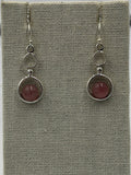 Sterling Silver Double Bubble Rose Quartz Dangle Earrings by Sacred Crystals
