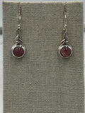 Sterling Silver Flowy Wrapped Rose Quartz Dangle Earrings by Sacred Crystals