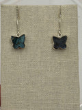 Sterling Silver Butterfly Labradorite Dangle Earrings by Sacred Crystals