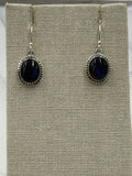 Sterling Silver Flower Bezeled Labradorite Dangle Earrings by Sacred Crystals