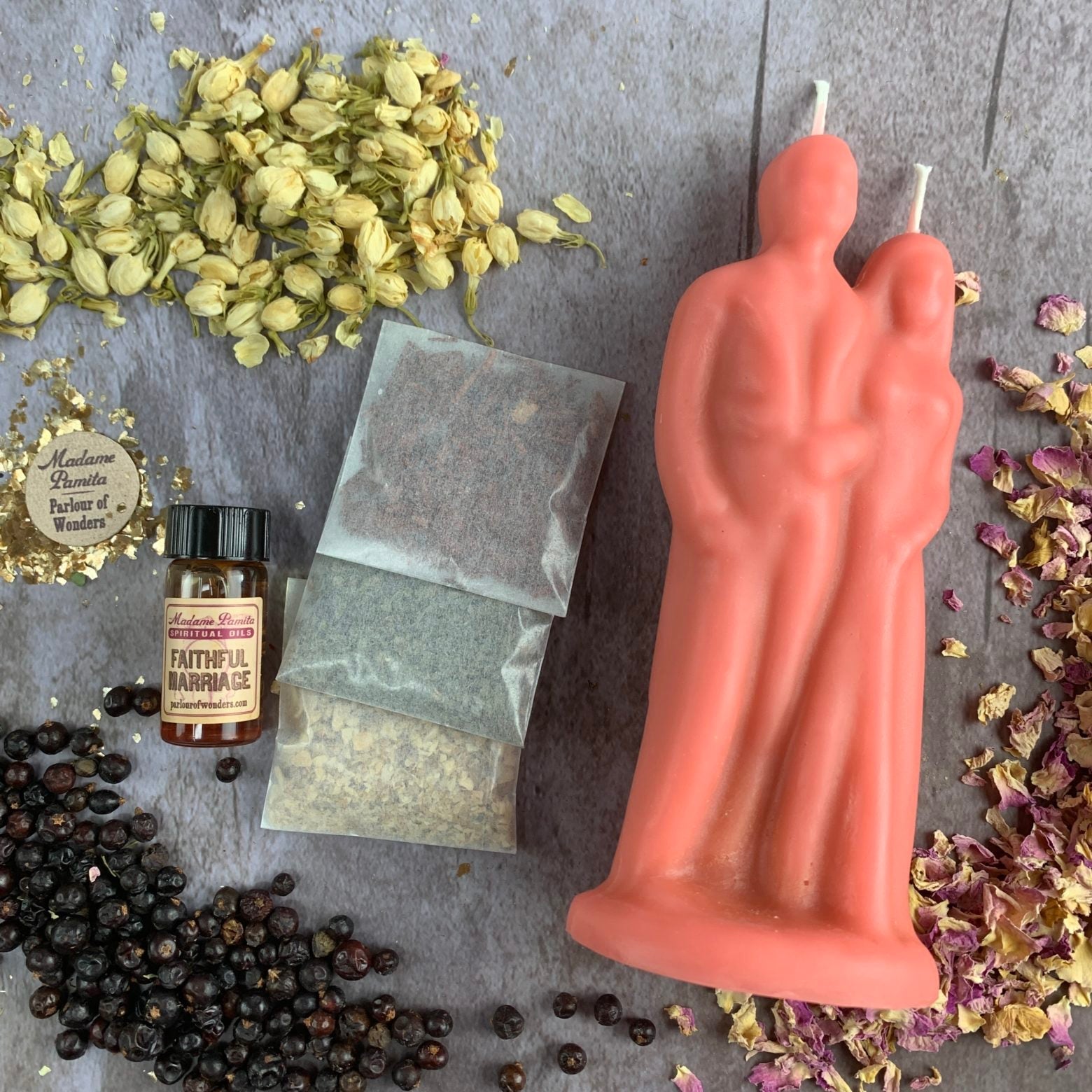 Happy Marriage Candle Spell Kit - Commitment & Union by Parlour of Wonders
