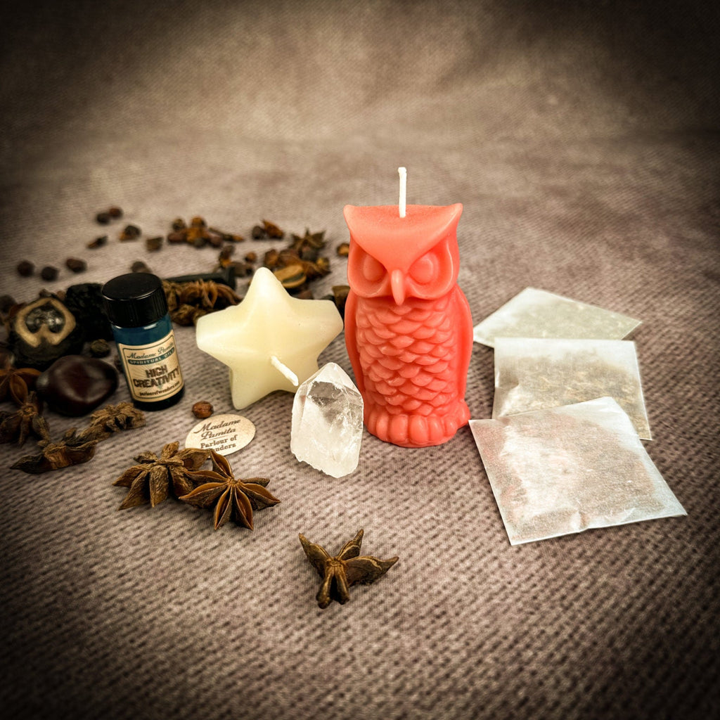 Wise Owl Wishing Star Candle Spell Kit - Wisdom & Success by Parlour of Wonders