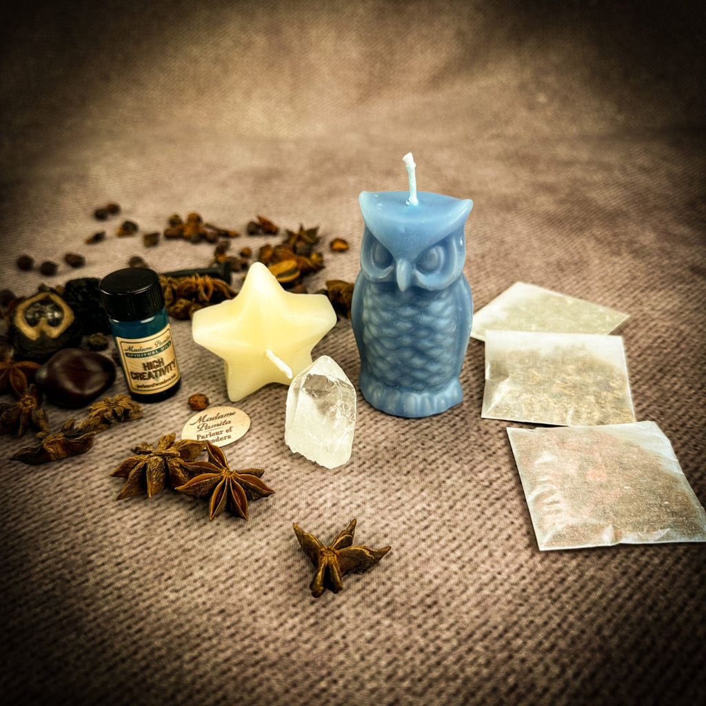 Wise Owl Wishing Star Candle Spell Kit - Wisdom & Success by Parlour of Wonders