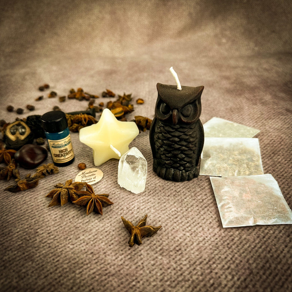 Wise Owl Wishing Star Candle Spell Kit - Wisdom & Success by Parlour of Wonders