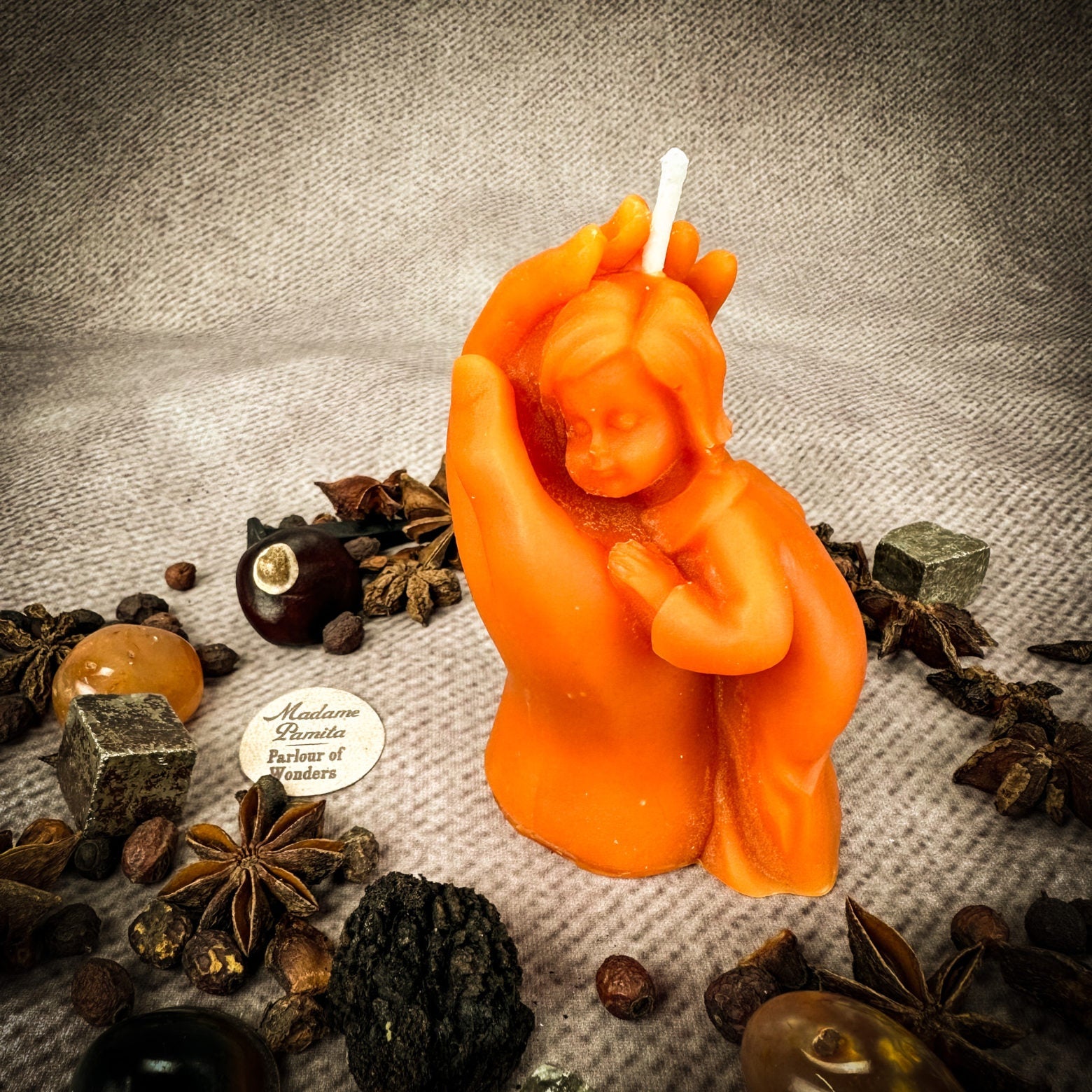 Beeswax Mother and Child Spell Candle - Protection, Fertility & Family Blessing by Parlour of Wonders