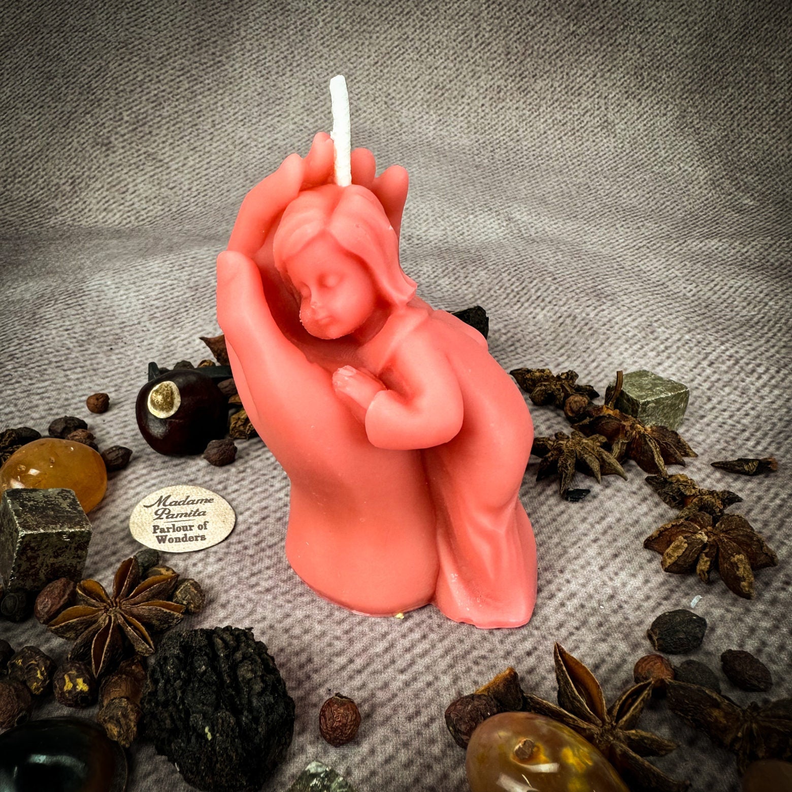 Beeswax Mother and Child Spell Candle - Protection, Fertility & Family Blessing by Parlour of Wonders