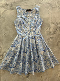 Elizabeth Dress in Sky Floral by Retrolicious
