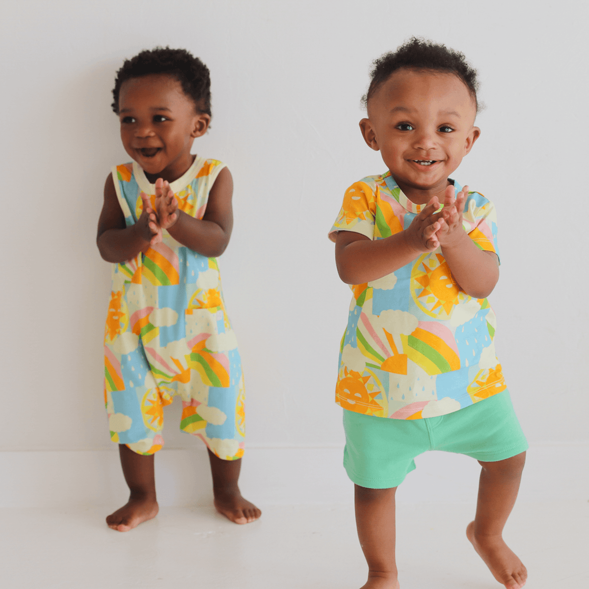 Cleo baby romper shorts | Sun by anise & ava