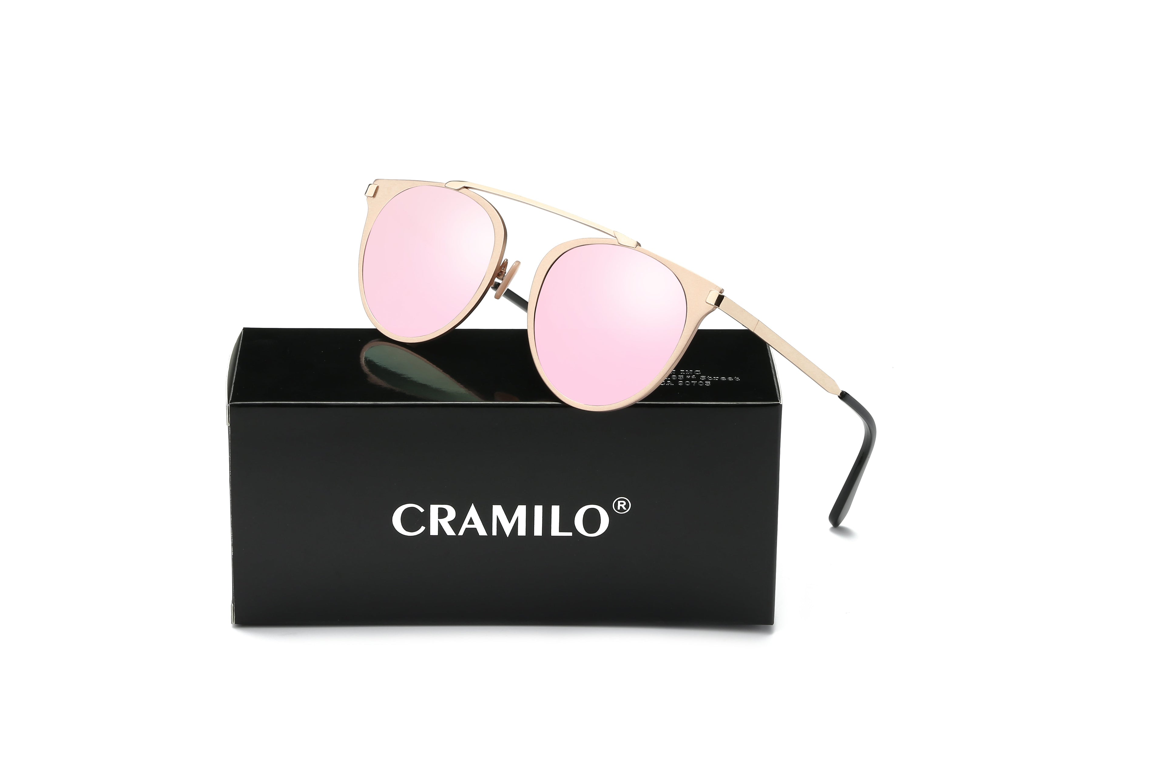 FRISCO | Modern Horn Rimmed Metal Frame Round Sunglasses by Cramilo Eyewear