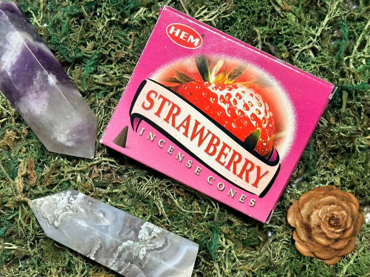 Incense Cones - Strawberry by Sacred Crystals