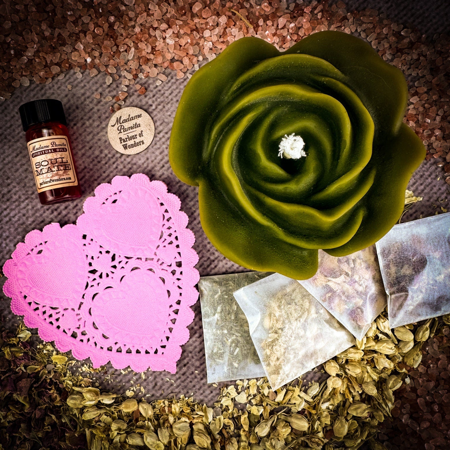 Rose Romance Candle Spell Kit - Love & Romance by Parlour of Wonders