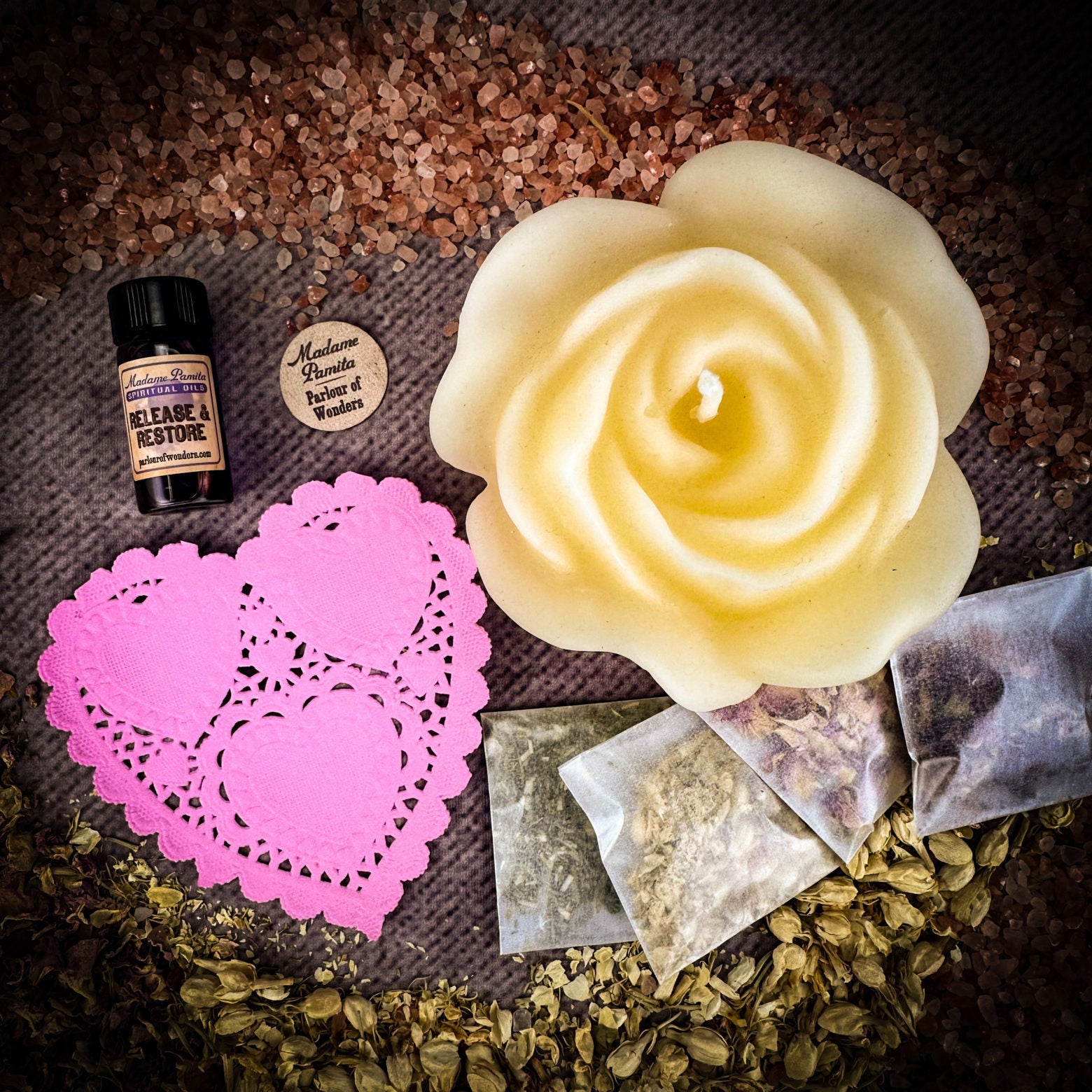 Rose Romance Candle Spell Kit - Love & Romance by Parlour of Wonders
