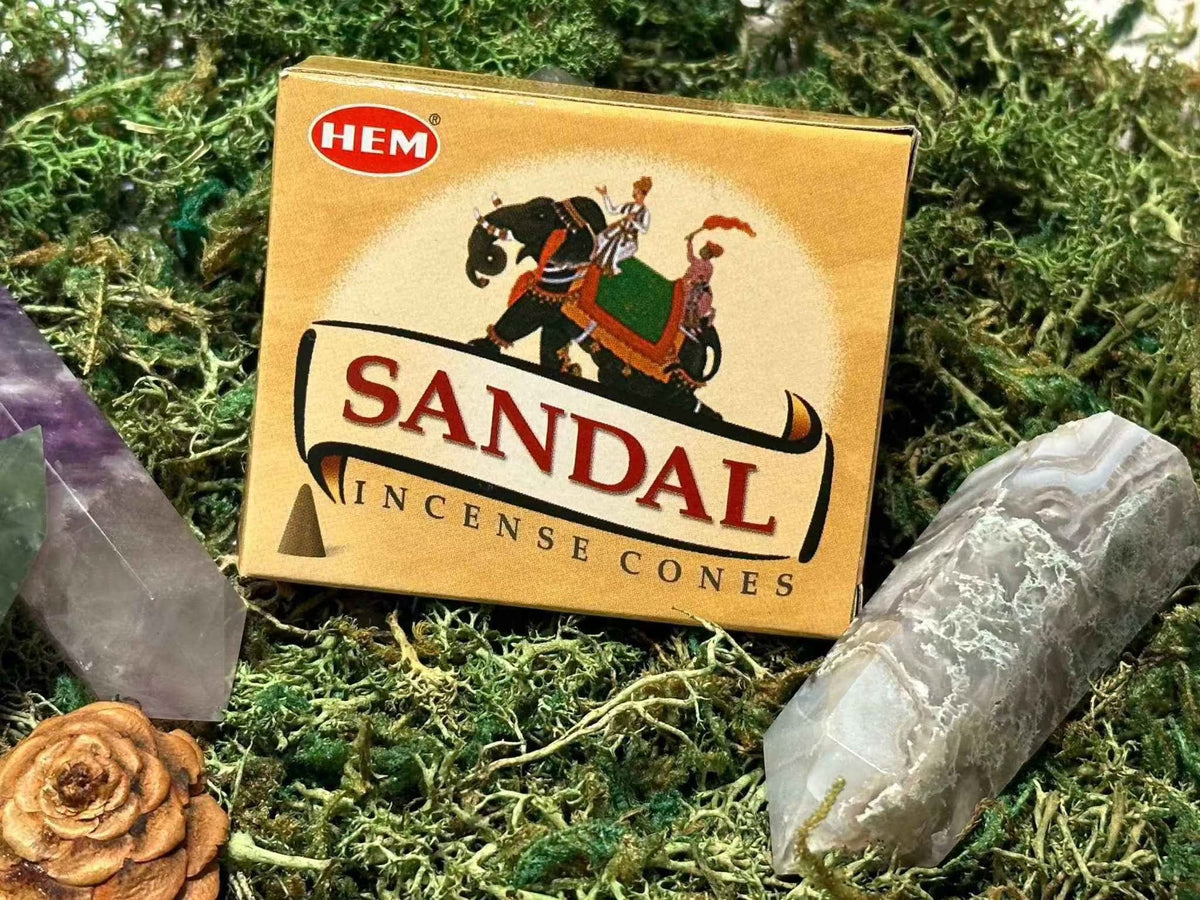 Incense Cones - Sandal by Sacred Crystals