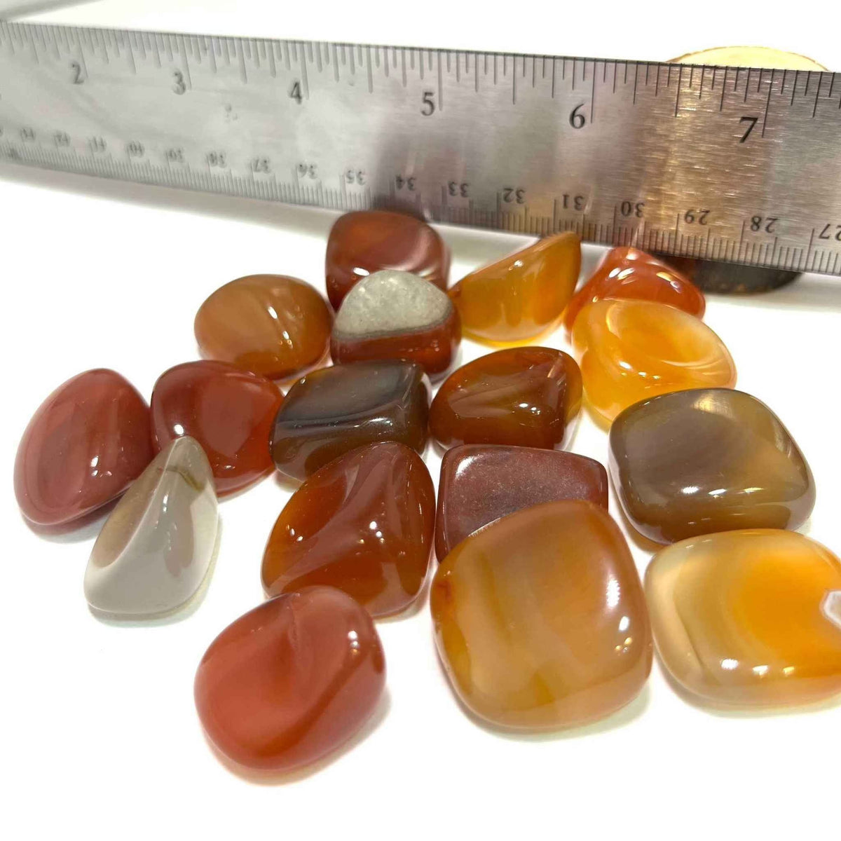 Carnelian Tumbled Pocket Stone (B) by Sacred Crystals